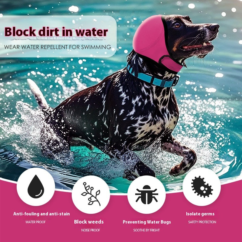 Dog Head Cover Lightning Protection Waterproof Summer Swimming Waterproof Earmuffs